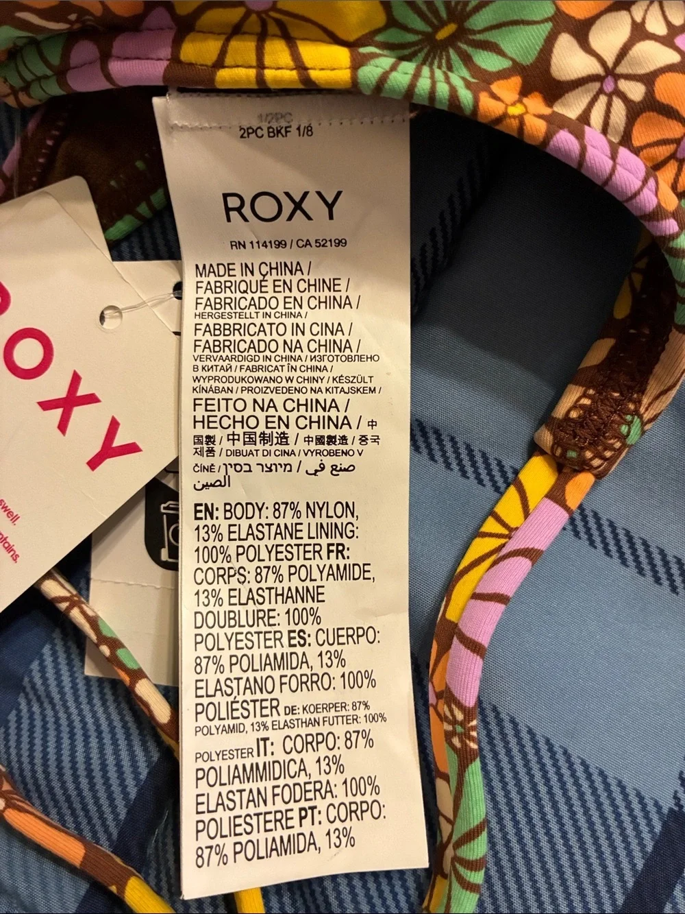 NWT ROXY All About Sol Bralette Bikini Top XL